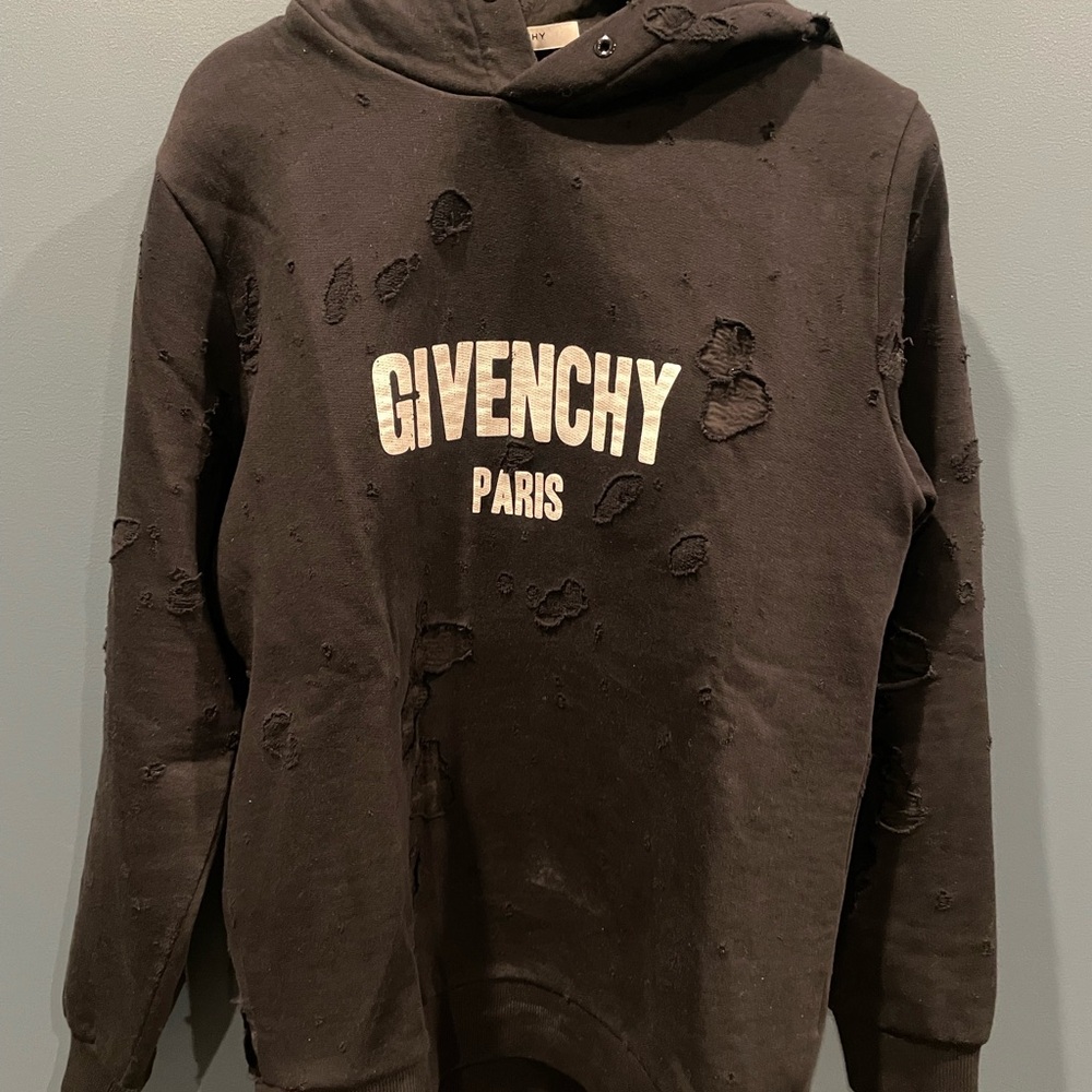 Givenchy Black Distressed Men's Sweater